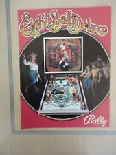 Eight Ball Deluxe Pinball Machine Flyer Original Magazine Pull Out Advertisement