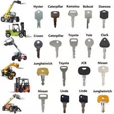 18 Forklift Ignition Key Set Toyota Hyster Doosan Yale Nissan Crown Clark Bobcat