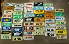 Mini 1980's Cereal State Metal License Plates lot of 50