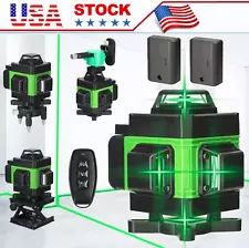 16 Lines 4D Laser Level 360° Self Leveling Rotary Cross Line Measure Batteries*2