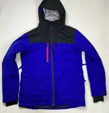 686 x Pabst Blue Ribbon Beer Hooded Sixer Jacket Men Large Blue Black Snowboard