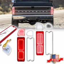 Set Red LED Tailight & Tail Backup Lights For 1967-1972 Chevy / GMC Pickup Truck