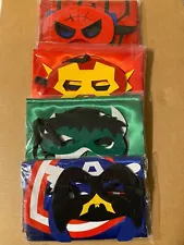 Double Side Kids Capes with Masks Costume Halloween and Birthday Party Dress Up