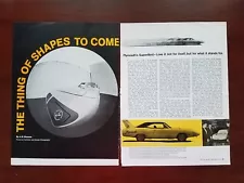 Vintage 1970 Plymouth SuperBird - 4 Page Article