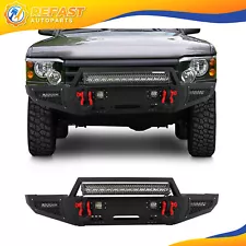 Steel Front Bumper Assembly w/ LED Lights For 1999-2004 Land Rover Discovery 2