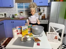 Grandma Barbie doll cooking for the school bake sale! OOAK!