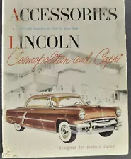 1952 Lincoln Accessories Brochure Cosmopolitan Capri Original 52