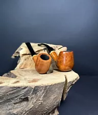 2 No Name Smooth Finish Smoking Pipes With G Logo