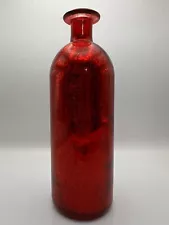 22 ounce Red Glass Bottle narrow neck