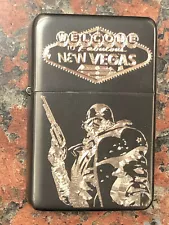 FALLOUT New Vegas LIGHTER FREE ENGRAVING with Gift Box gunmetal grey / gray