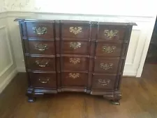 Ethan Allen Georgian Court Chippendale Style Block Front Chest