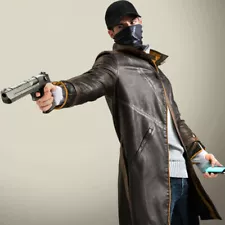 Game Watch Dogs Coat The Vigilante Brown Aiden Pearce Jacket Men Cosplay Costume