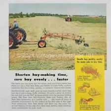 1953 New Idea Farm Equipment Hay Maker Rake Tedder photo art decor vintage ad