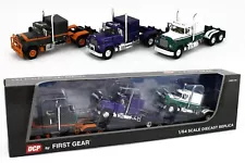 DCP 1:64 *MACK R MODEL* Semi Truck with Flattop Sleeper 3pc TRIO-SET *NIB*