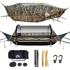 New ListingSingle Person Camping Flat Lay Hammock Tent with Mosquito Net + Fly Hanging Bed