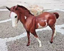 New ListingBreyer Chestnut Overo Quarter Horse Pinto Foal 1:12 scale