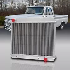 4Row Aluminum Radiator For Chevy C/K C10 C20,C30 Truck/Panel 1963-1966 1964 65 (For: 1963 Chevrolet)