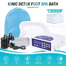 Professional Ionic Foot Bath Detox Machine for Health w/ Storage Bag +100 Liners