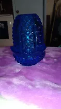 fenton blue hobnail fairy lamp