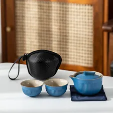 on sales porcelain tea set for travel tea pot with infuser hole cup portable bag