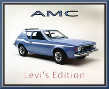 1973 AMC GREMLIN X, Levi's Edition, Blue, Toolbox/Man Cave,Refrigerator Magnet