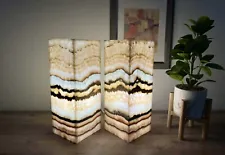 2 Onyx Lamps / Stone Lamps / Onyx Lights / Table Lamps / Alabaster Lamps
