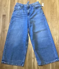 Free People We The Free Waterfalls Jeans Baggy Wide Leg Y2K JNCO Style 30S $148