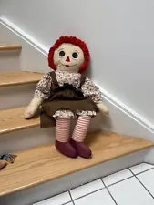 LARGE VINTAGE (AT LEAST 45 YRS) RAGGEDY ANN DOLL