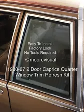 1980-87 Chevrolet Box Chevy Caprice Quarter Window Chrome Trim Refresh Kit 1/4 (For: 1984 Caprice Classic)