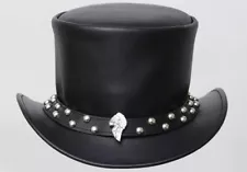 leather top hats for men