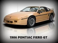 1986 Pontiac Fiero GT NEW Metal Sign: Pristine Condition