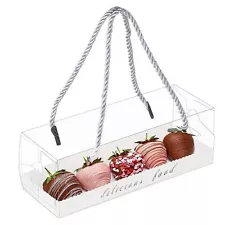 20Pack Clear Strawberry Boxes with Window,7.2×2.5×2.5In 7.2×2.5×2.5-silver-20