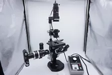 Vintage Nikon MS Inverted Phase Contrast Microscope with M-35s Film Camera