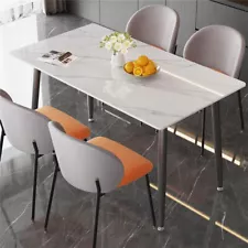 XXL Real Sintered Stone Dining Table Smooth Scratch-resistant Dining Room Tables