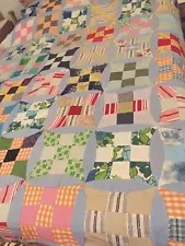 My Estate Sale! Vintage Hand Sewn Quilt Top ~Queen Size~ Great Project Piece!