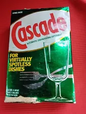 1* Vintage 1960s Cascade Dish Washer Detergent 50 oz NOS Box Full Family Size