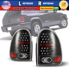 LED Tail Lights for 98-03 Dodge Durango 96-00 Caravan Rear Lamp Black Clear Pair