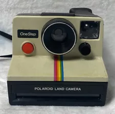 Vintage Polaroid One Step Land Camera BC Series Rainbow Stripe Untested As Is