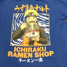 Naruto Ichiraku T Shirt Boys Youth XL Blue Ramen Shop Anime Uzumaki Shippuden