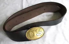 Civil War Reenactment Belt & US Buckle REPLICA by F. B. & Co. Frank Burgess