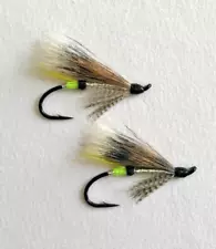 Atlantic Salmon Flies - Silver Grey - Size 4 - Two (2) Fly Pack