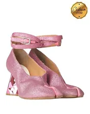 RRP €1045 MAISON MARGIELA Glitter Court Shoes EU36 UK3 US6 Tabi Toe Crushed Heel