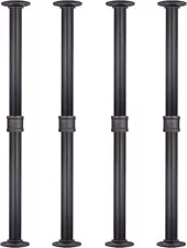 MUZIK 4 Pack Industrial Pipe Table Leg Set, Iron Base Legs for Coffee & End Tabl