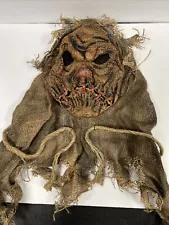 Scarecrow Full-Size Adult Burlap Halloween Mask Batman Wizard of Oz Scary Horror