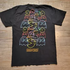 PACMAN GAME GRAPHIC T SHIRT Mens Small Black Arcade