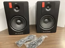 PAIR M-Audio BX8 D2 POWDERED Studio Monitor Speakers Black