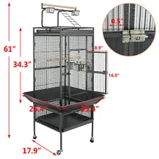 61" Large Bird Cage Top Play Power Coated Steel Best Pet House EZ USE Non Toxic