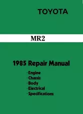 1985 Toyota MR-2 Shop Service Repair Manual Book Engine Drivetrain OEM (For: Toyota MR2)