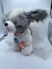 2017 Build A Bear Promise Pet Grey & White Puppy with Wedding Dress