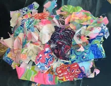 Mixed Lot of Lilly Pulitzer Fabric Cloth Remnant Upcycle Crafting Scrapbooking